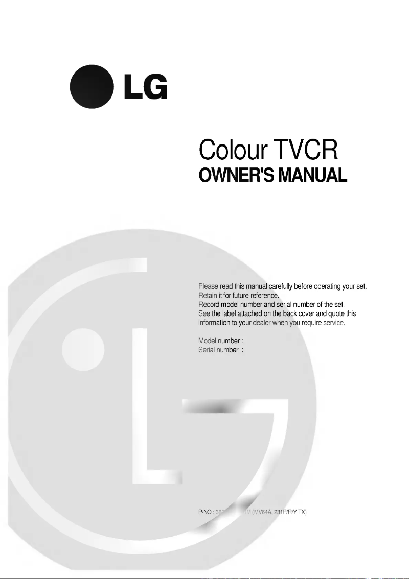 Page n°1 - Manuel utilisateur LG KF-21U70