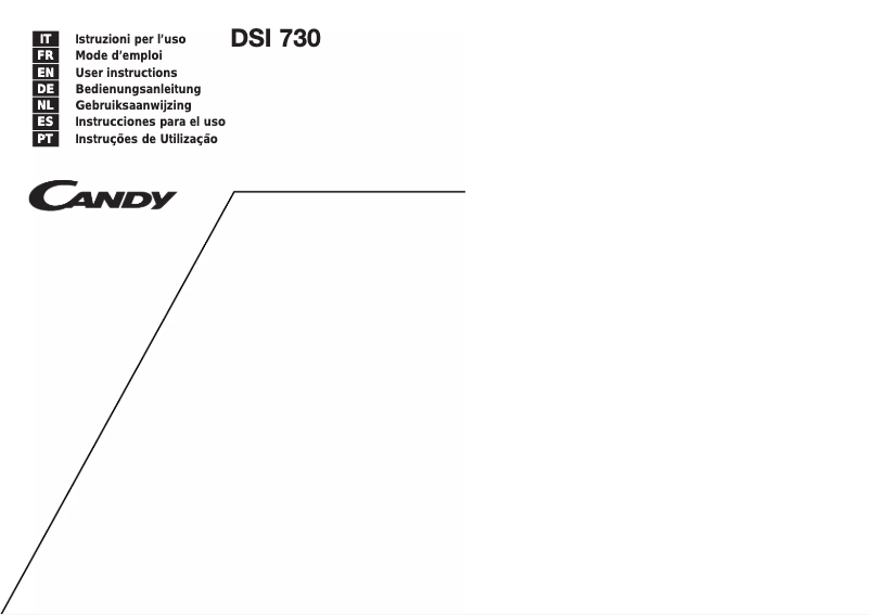 Page n°1 - Manuel utilisateur Candy DSI 730 N