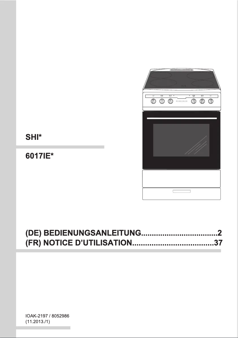 Page 1 de la notice Manuel utilisateur Amica SHI 11672 W