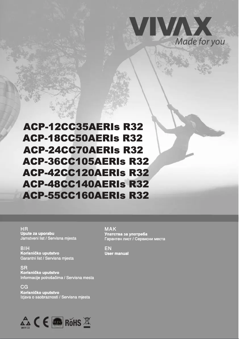 Image de la première page du manuel de l'appareil ACP-12CC35AERI