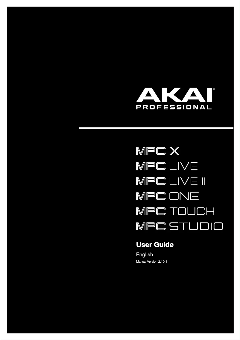 Página 1 del manual Manual de usuario AKAI MPC Studio mk2
