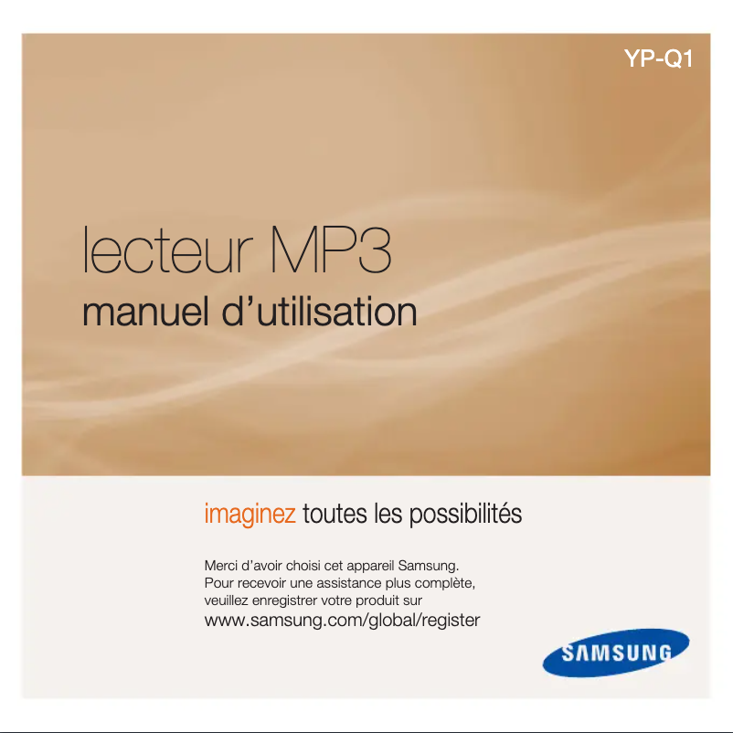 Page n°1 - Manuel utilisateur Samsung YP-Q1JCB