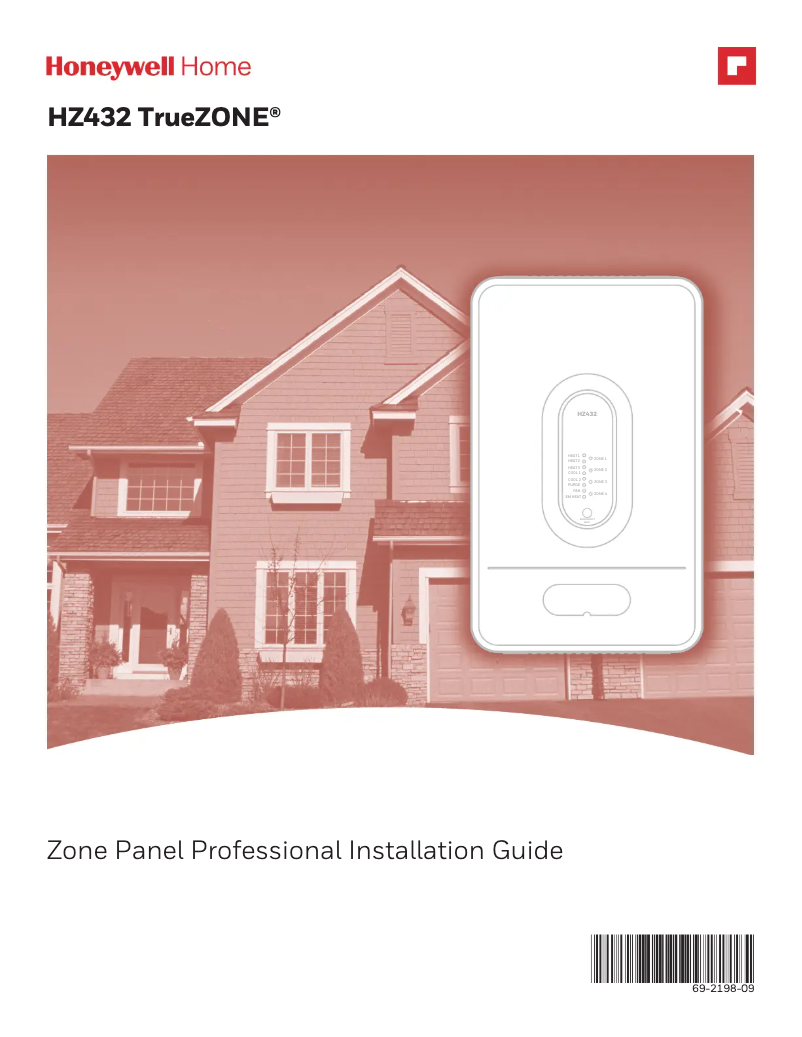 Page 1 de la notice Guide d'installation Honeywell TrueZONE HZ432
