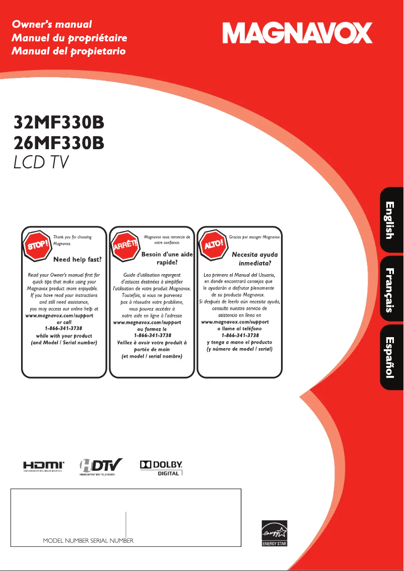 Page n°1 - Manuel utilisateur Philips 26MF330B