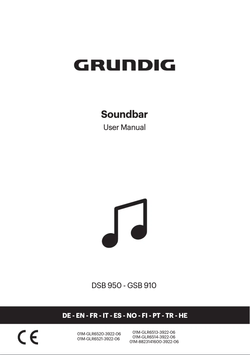 Page n°1 - Manuel utilisateur Grundig GSB 910