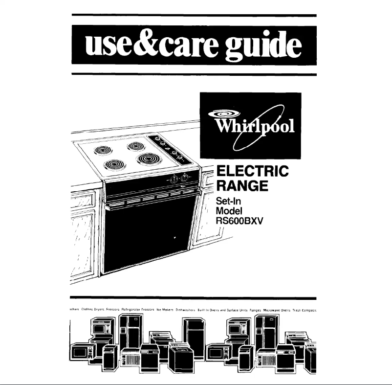Page 1 de la notice Manuel utilisateur Whirlpool RS600BXV2