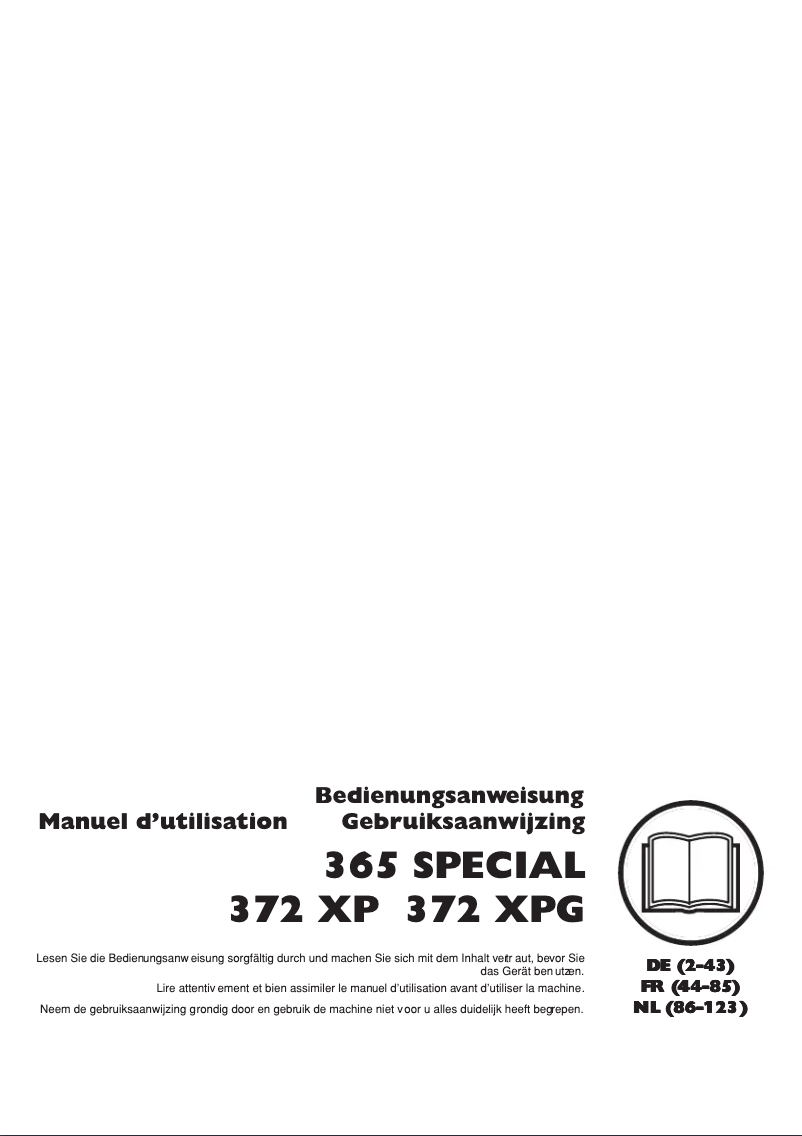 Página 1 del manual Manual de usuario Husqvarna 365 Special