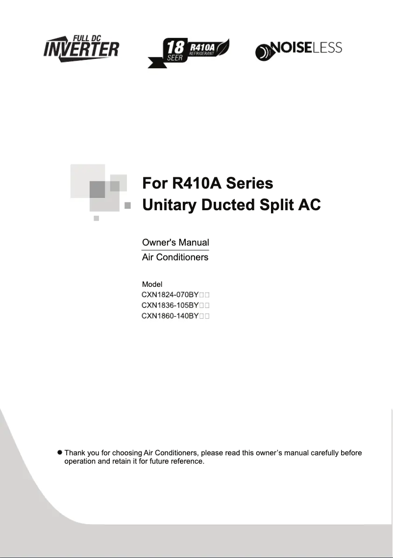 Page 1 de la notice Manuel utilisateur Daizuki CVX1848-120BYS