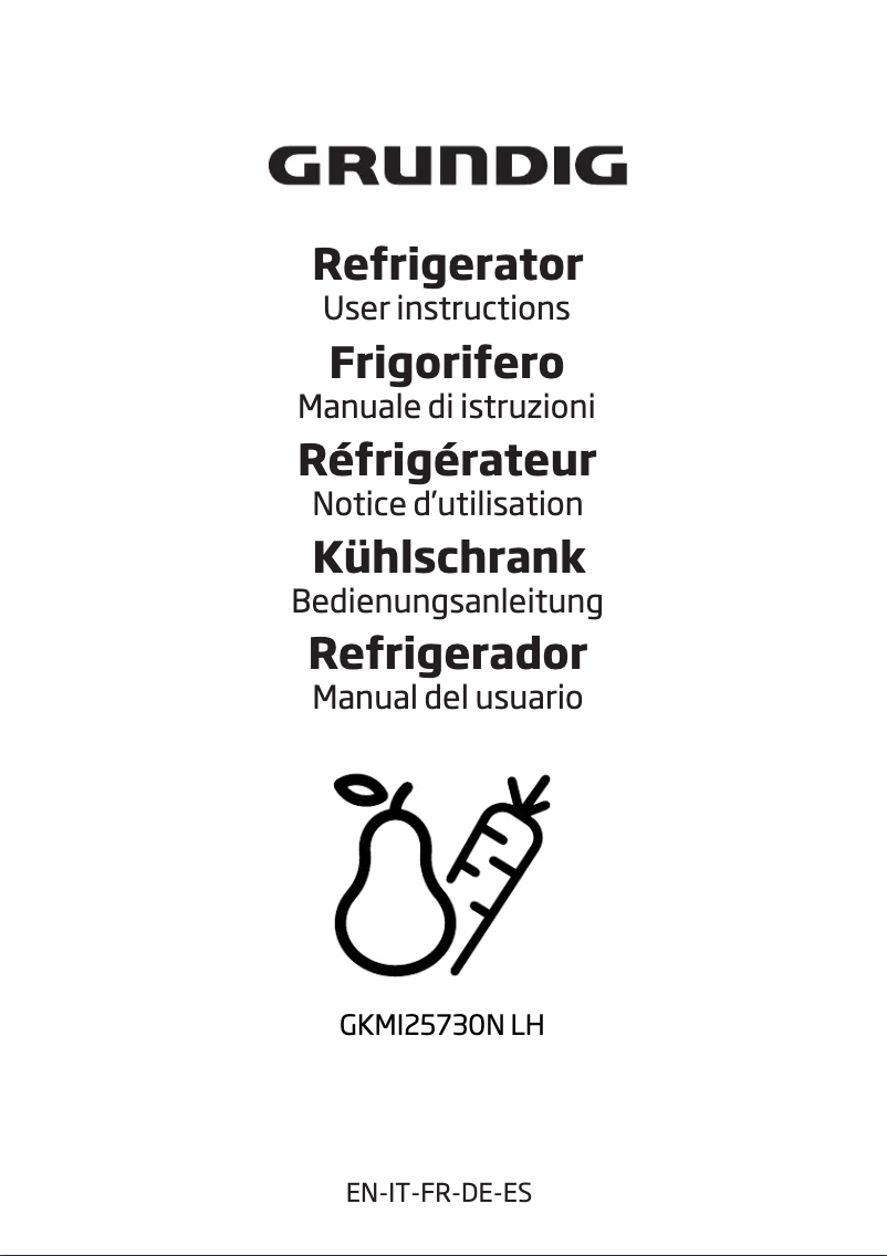 Image de la première page du manuel de l'appareil GKMI25730N LH