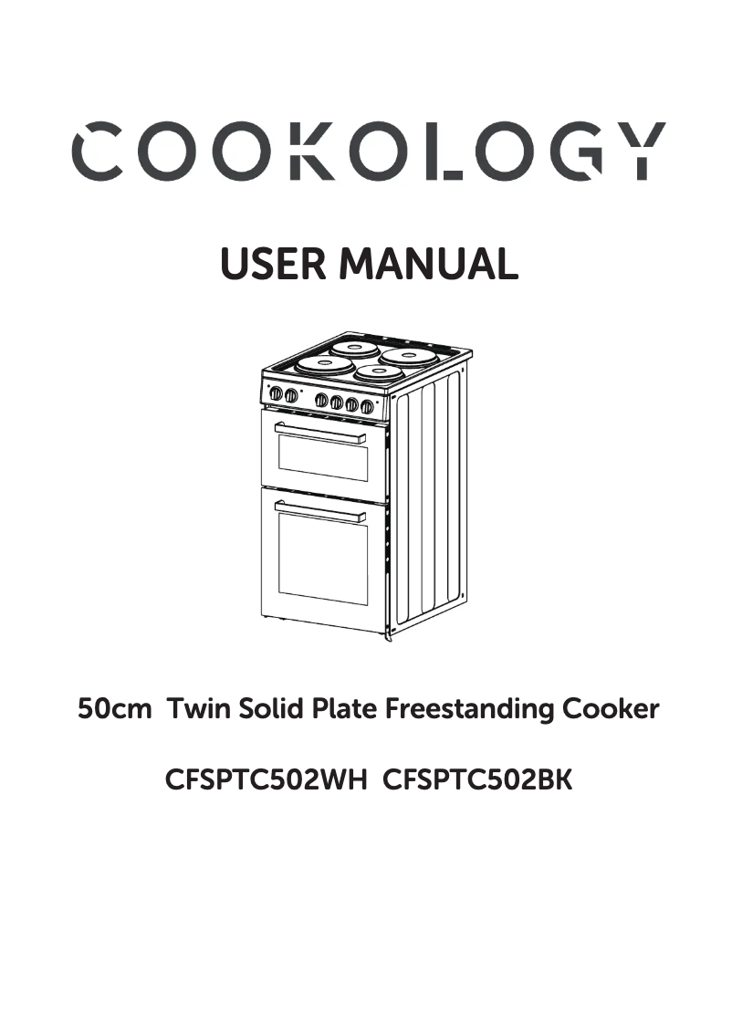 Page 1 de la notice Manuel utilisateur Cookology CFSPTC502WH