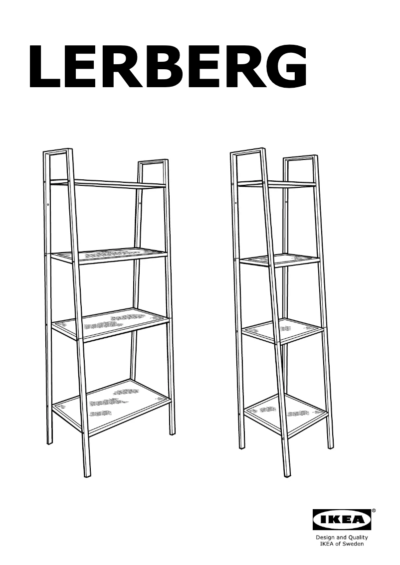 Page 1 de la notice Manuel utilisateur Ikea LERBERG 001.685.27