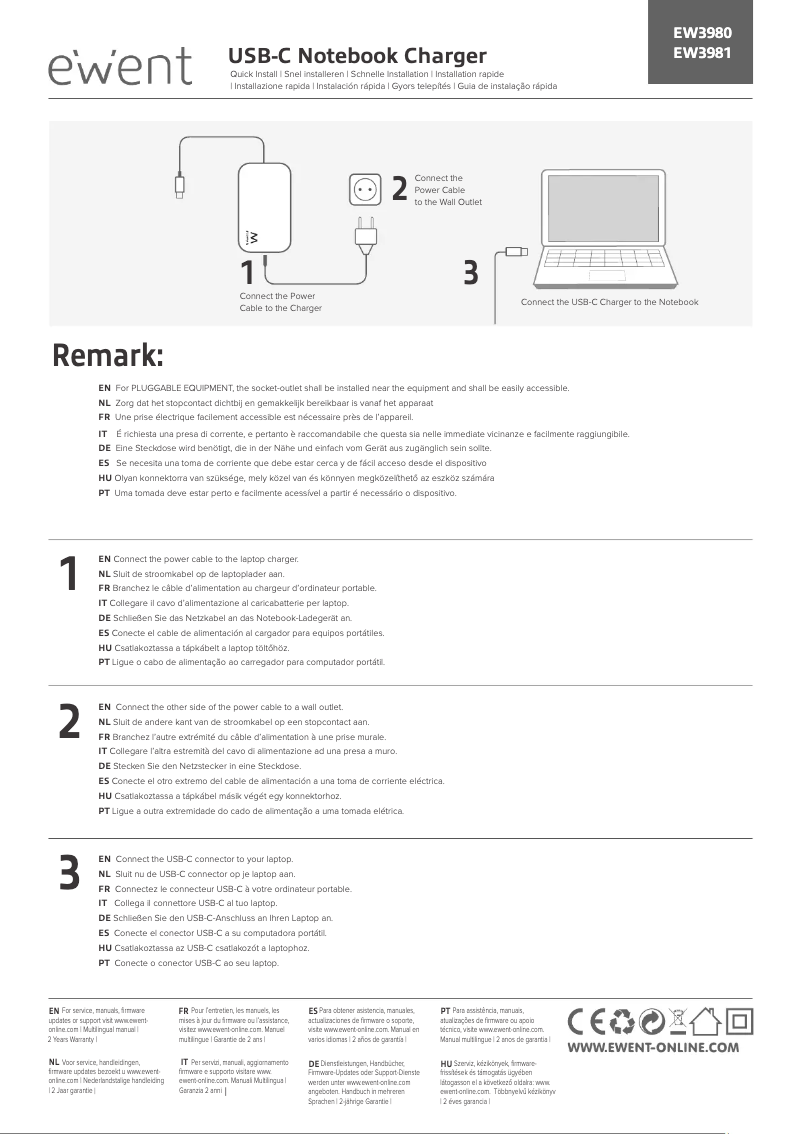 Image de la première page du manuel de l'appareil EW3981