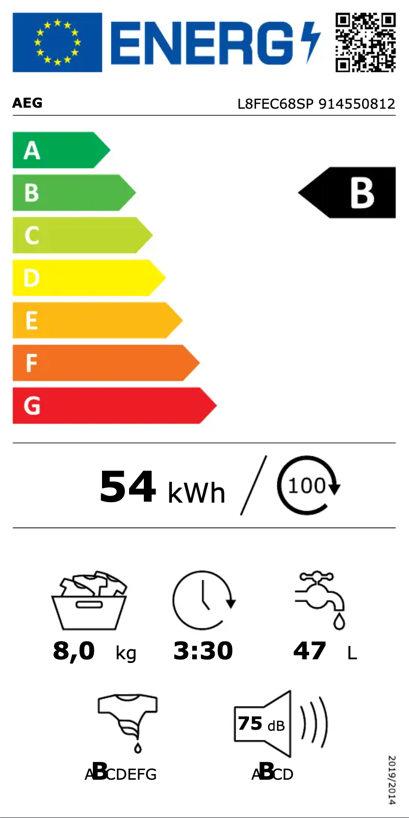 Page n°1 - Manuel utilisateur AEG L8FEC68SP