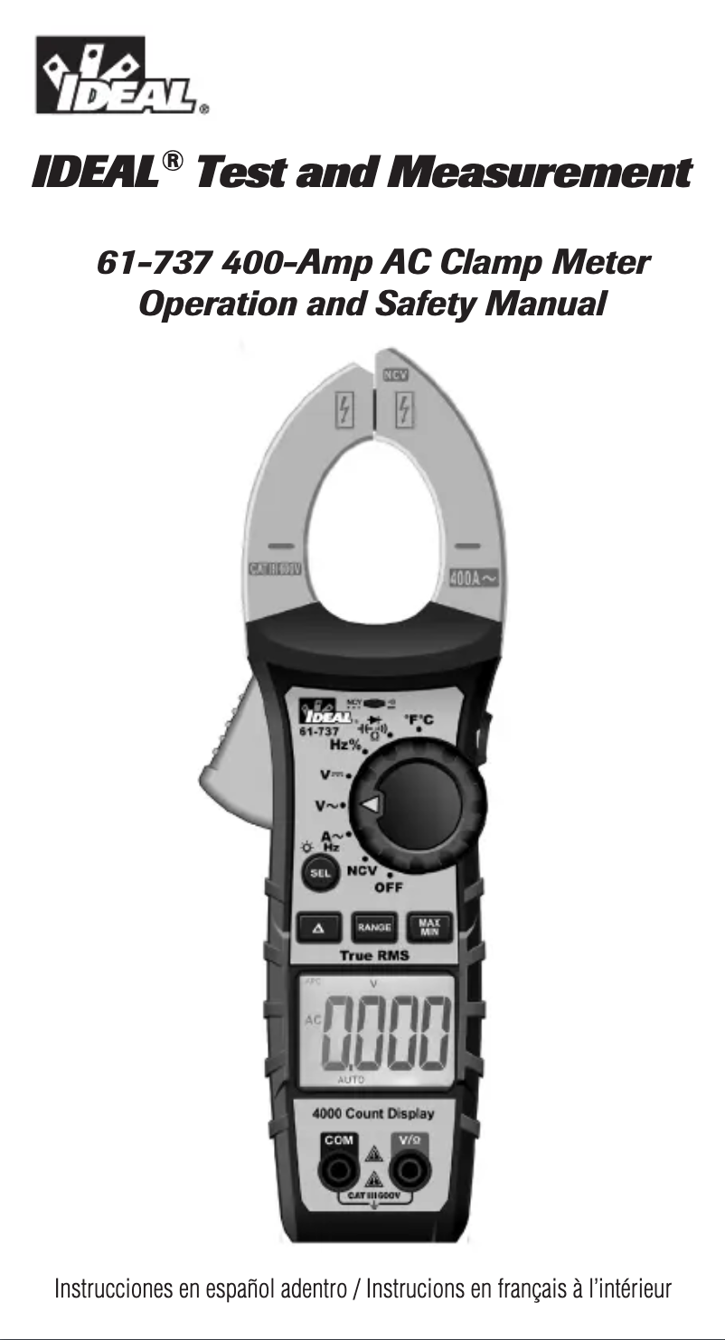 Page 1 de la notice Manuel utilisateur Ideal 61-737