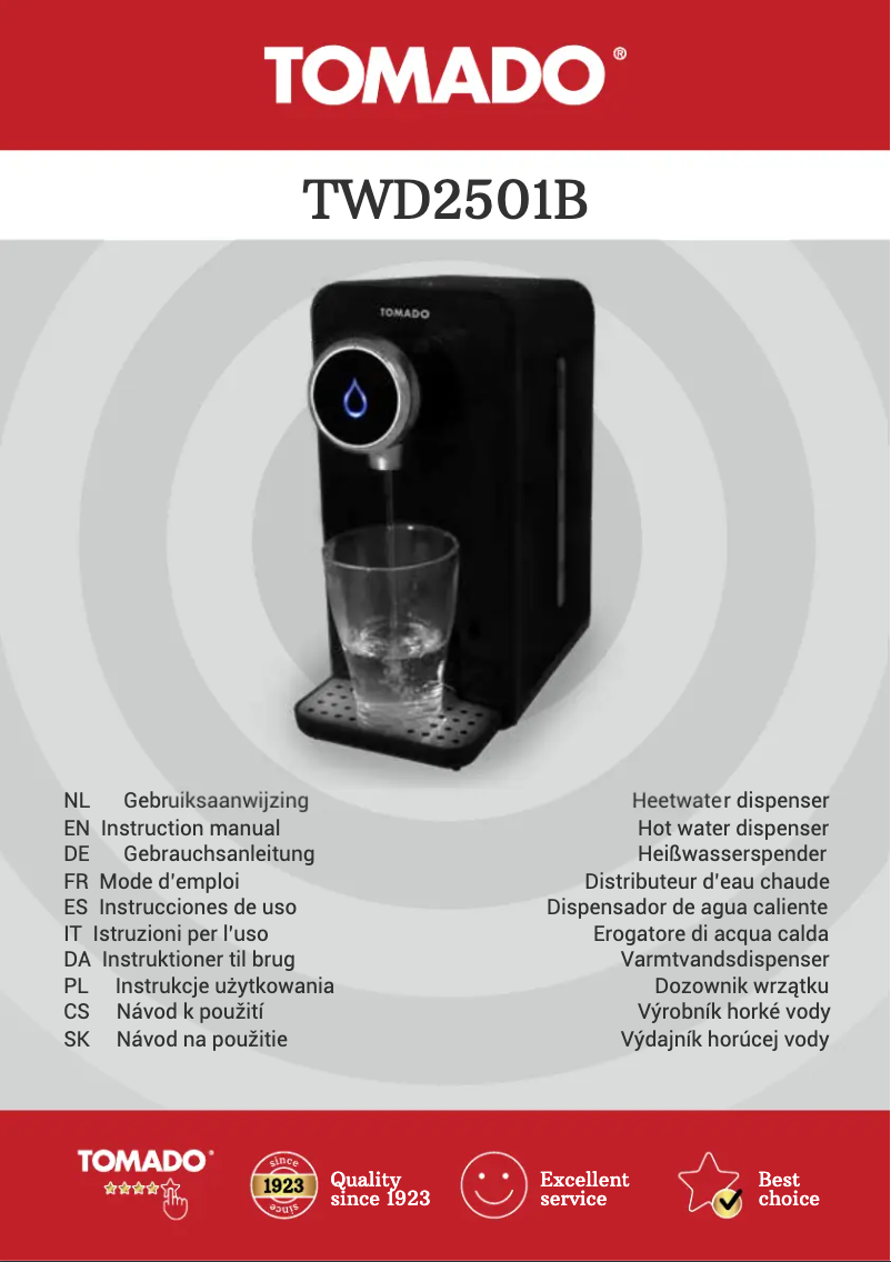 Image de la première page du manuel de l'appareil TWD2501B