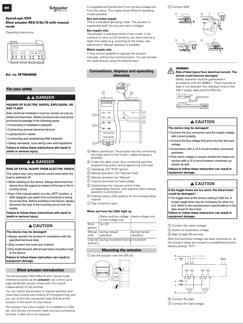 Page 1 de la notice Manuel utilisateur Schneider MTN649808