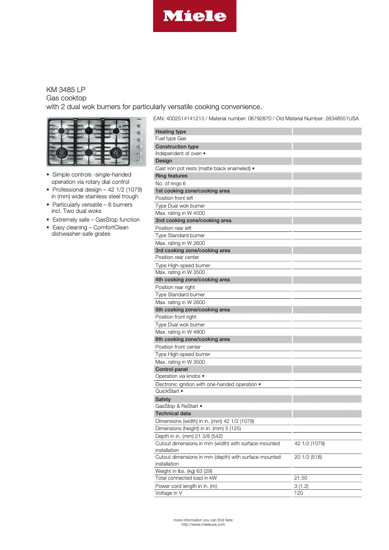 Image de la première page du manuel de l'appareil KM 3485 LP