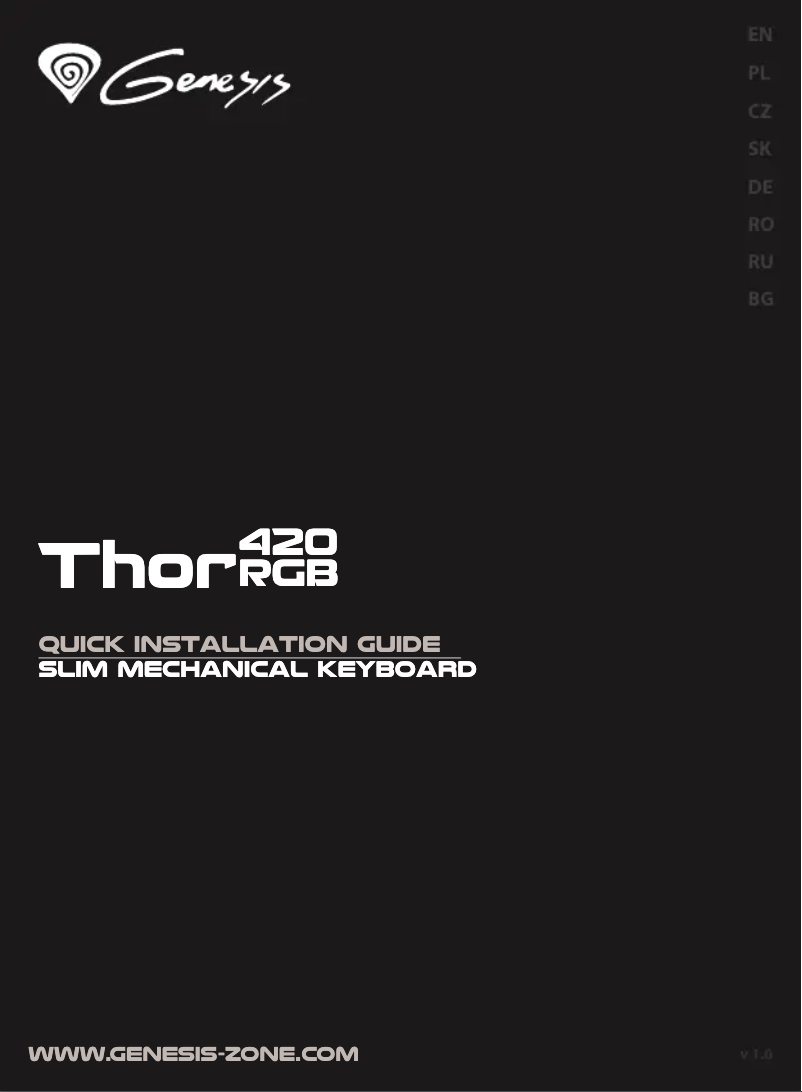 Image de la première page du manuel de l'appareil Thor 420 RGB