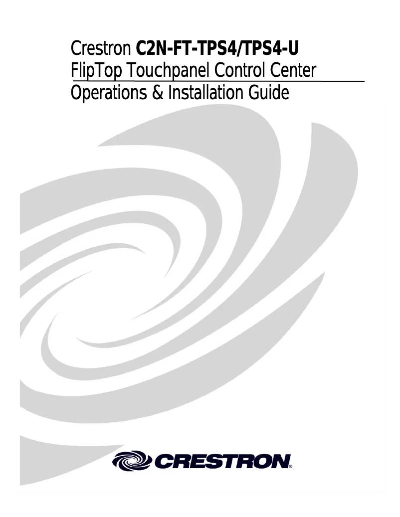 Image de la première page du manuel de l'appareil C2N-FT-TPS4-U-B