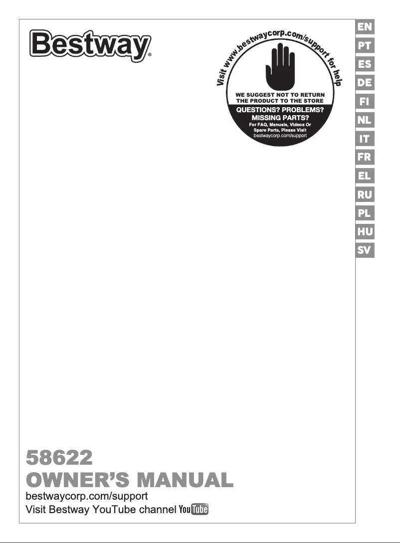 Imagen de la primera página del manual del dispositivo Flowclear 58622