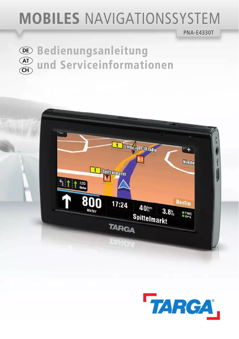 Image de la première page du manuel de l'appareil PNA-E4330T