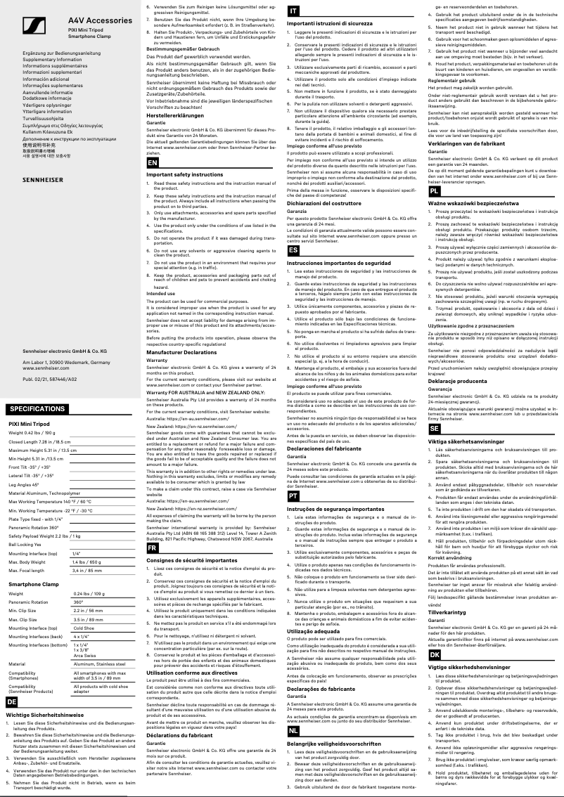 Page n°1 - Manuel utilisateur Sennheiser MKE 200