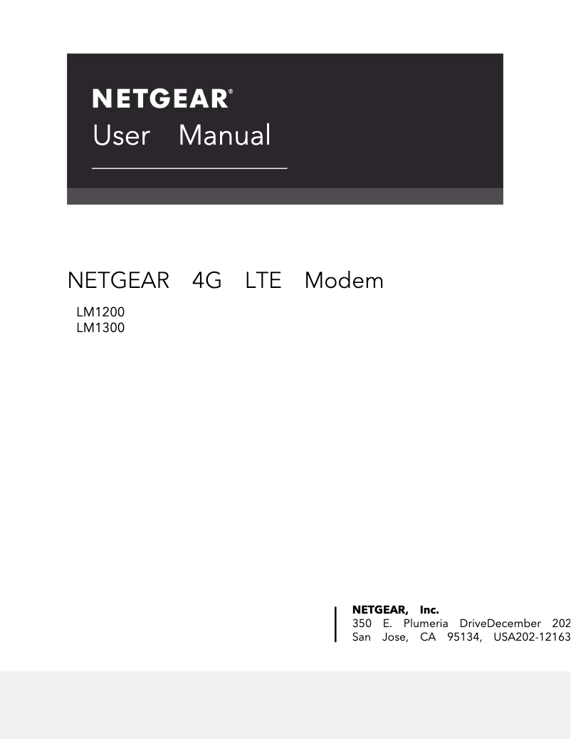 Page 1 de la notice Manuel utilisateur Netgear LM1300