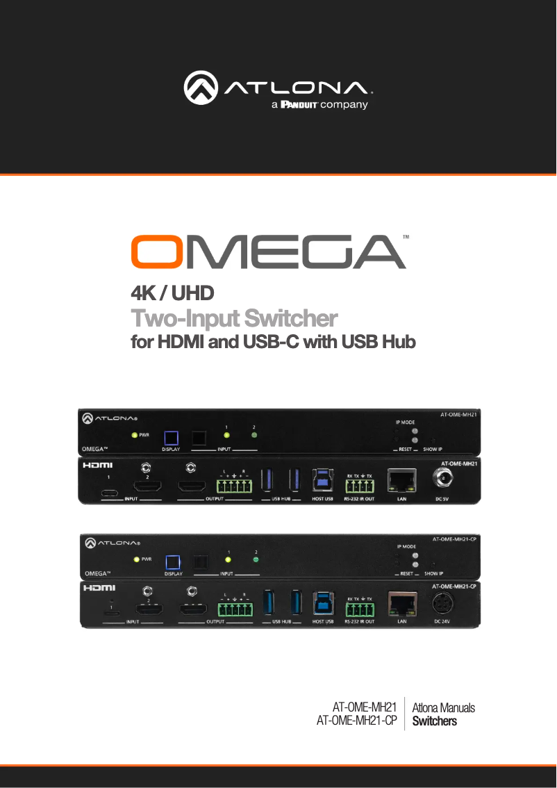 Página 1 del manual Manual de usuario Atlona AT-OME-MH21
