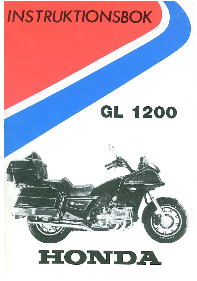 Page 1 de la notice Manuel utilisateur Honda GL 1200 (1984)