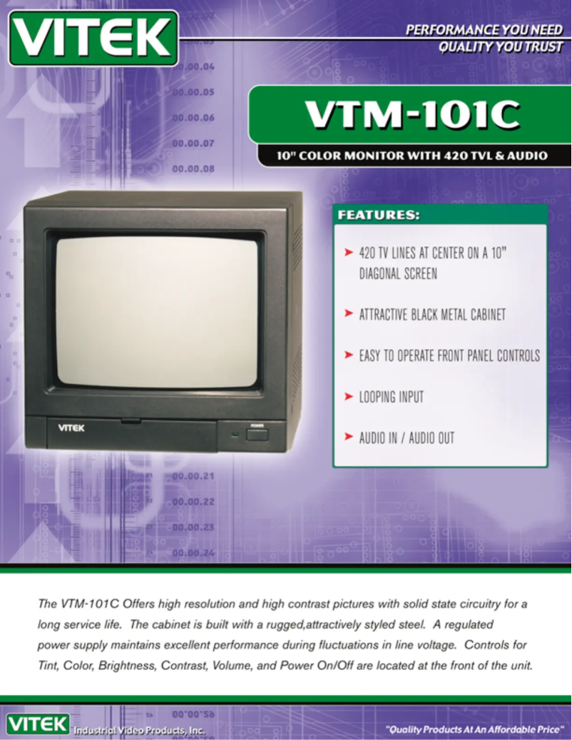 Page n°1 - Manuel utilisateur Vitek VTM-10C