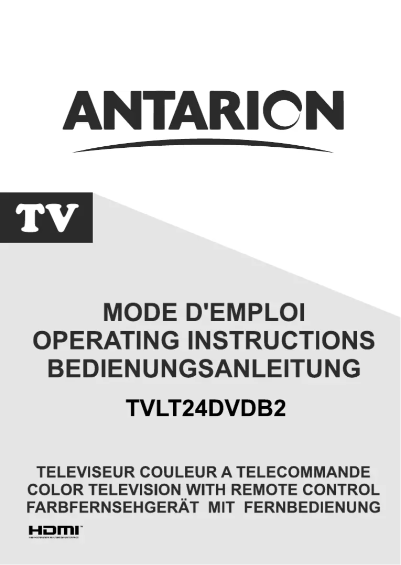 Image de la première page du manuel de l'appareil TVLT24DVDB2