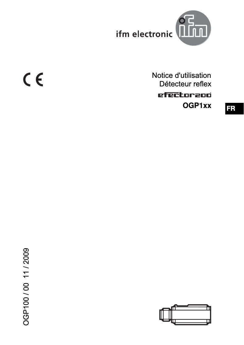 Page n°1 - Manuel utilisateur IFM OGP102
