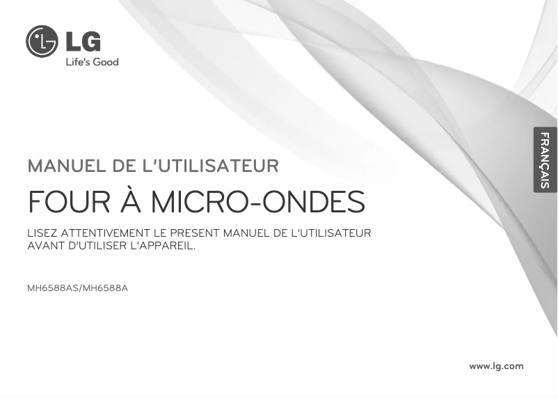 Page 1 de la notice Manuel utilisateur LG MH6588AS
