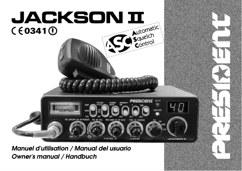 Page 1 de la notice Manuel utilisateur President Jackson II