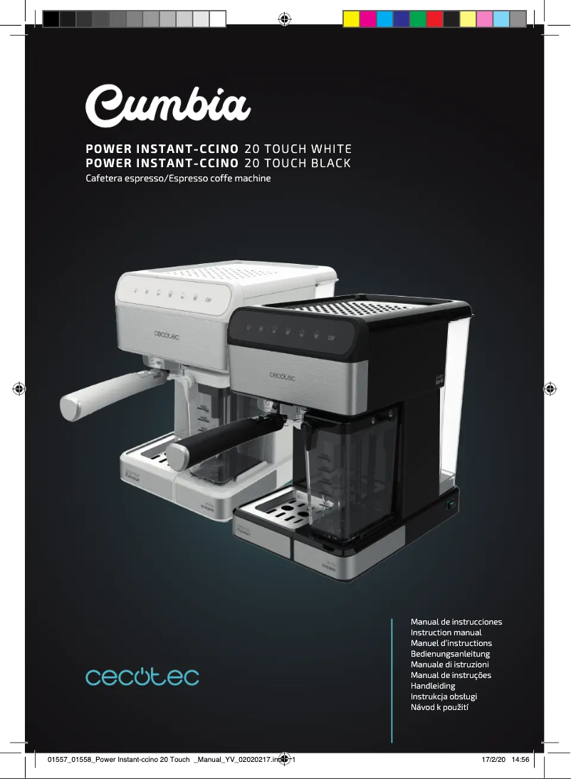 Page 1 de la notice Manuel utilisateur Cecotec Power Instant-ccino 20 Touch
