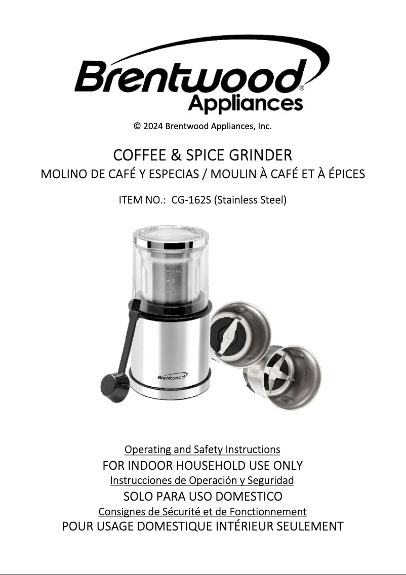 Image de la première page du manuel de l'appareil CG-162S