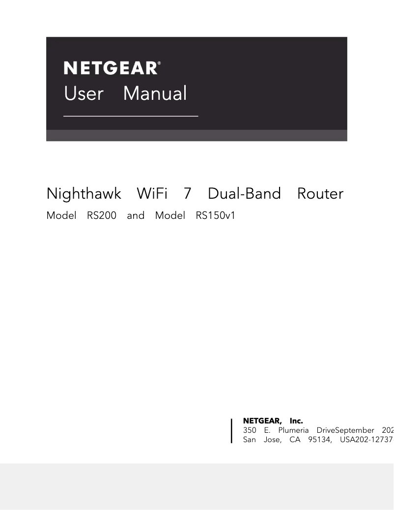 Page n°1 - Manuel utilisateur Netgear Nighthawk RS150