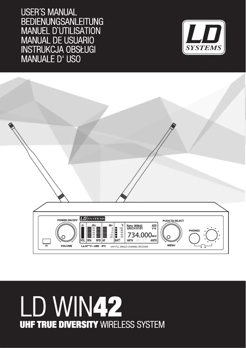 Page n°1 - Manuel utilisateur LD Systems WIN 42 HHC B 5