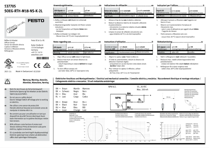 Page 1 de la notice Manuel utilisateur Festo SOEG-RTH-M18-NS-K-2L