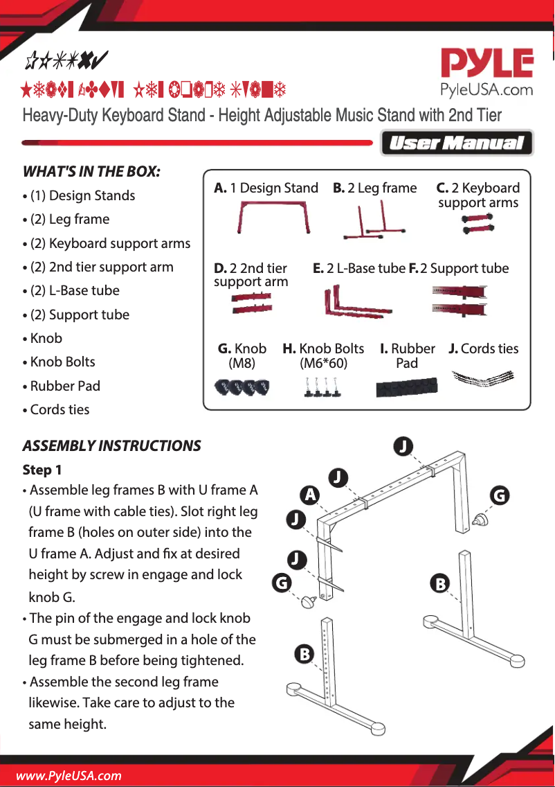 Page 1 de la notice Manuel utilisateur Pyle PKST64