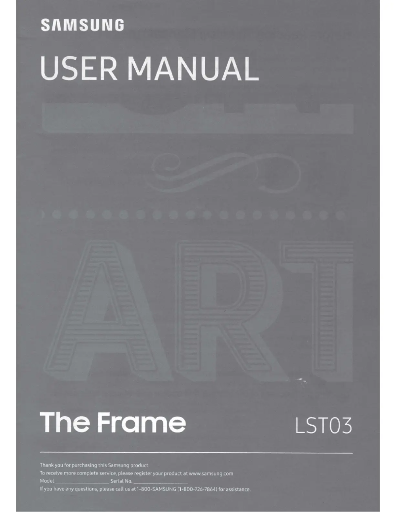 Page 1 de la notice Manuel utilisateur Samsung The Frame QN55LS03T