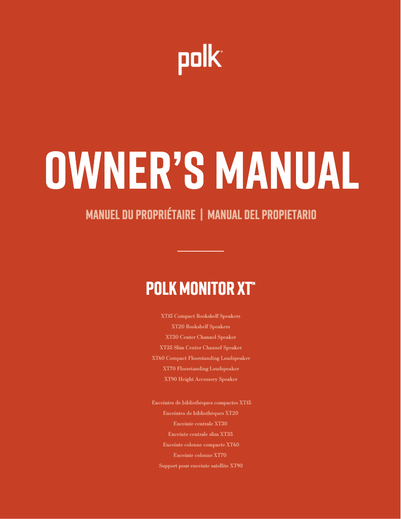 Page n°1 - Guide de démarrage rapide Denon Monitor XT20