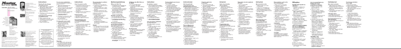 Page 1 de la notice Manuel utilisateur Master Lock 5401EURD