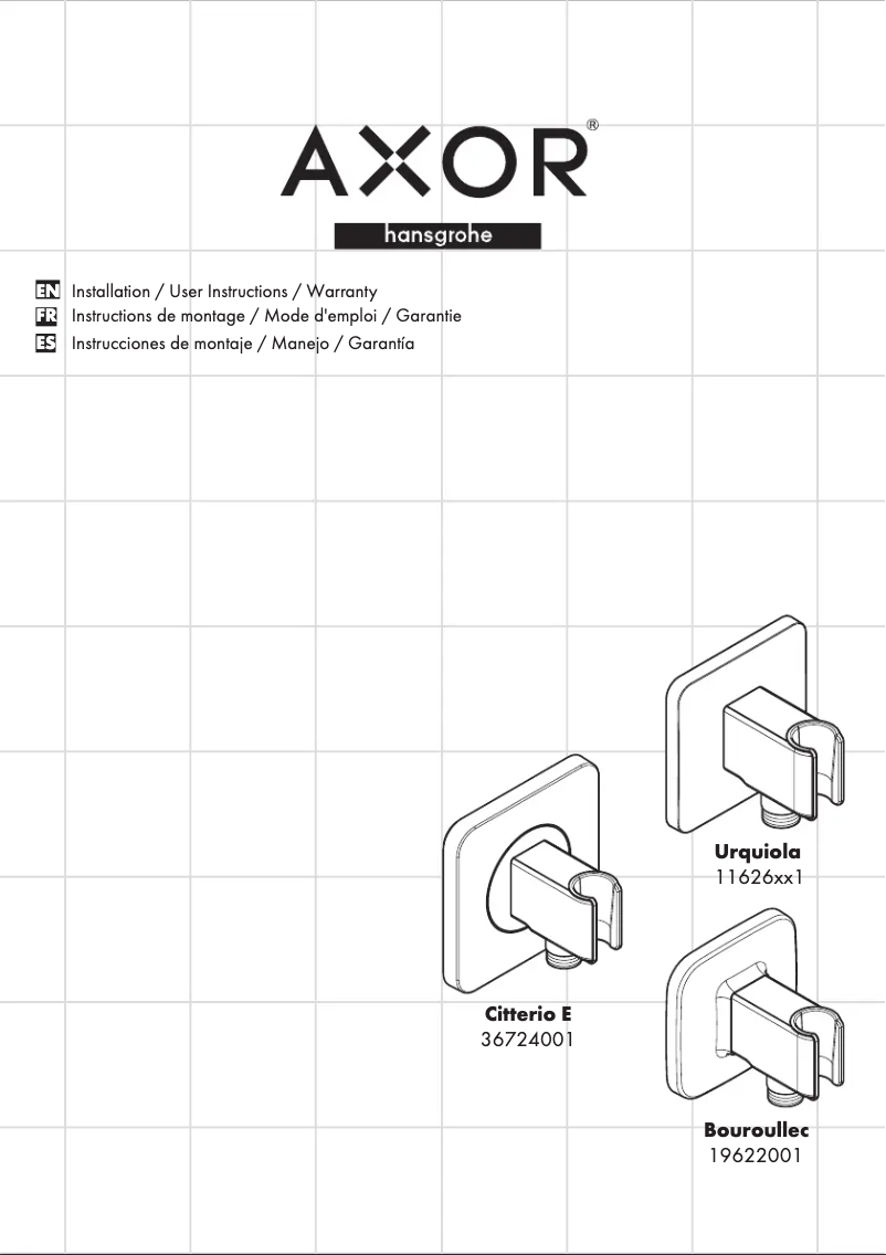 Image de la première page du manuel de l'appareil Citterio E 36724001