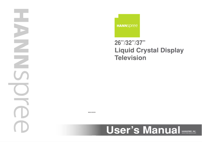 Image de la première page du manuel de l'appareil HANNSwing