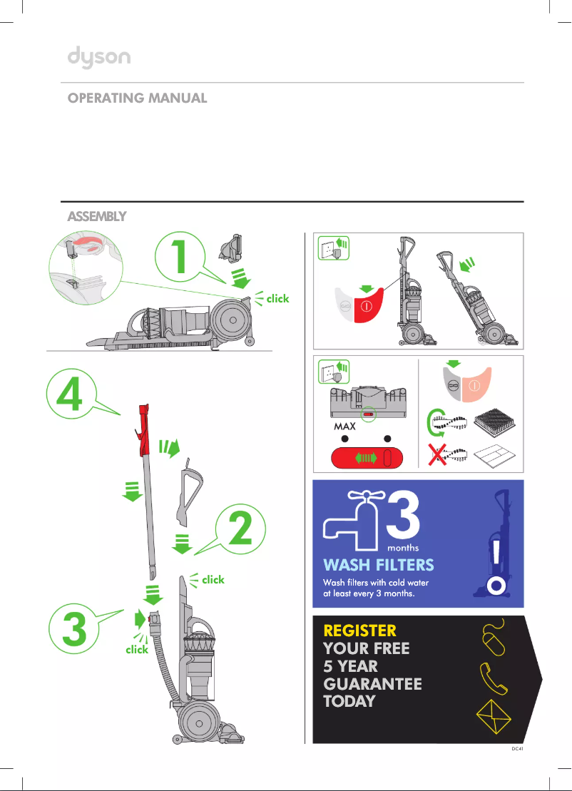 Page n°1 - Manuel utilisateur Dyson DC41 Mk2