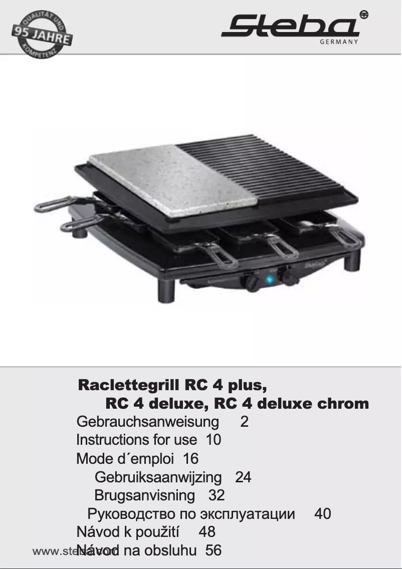 Page n°1 - Manuel utilisateur Steba RC 4 deluxe