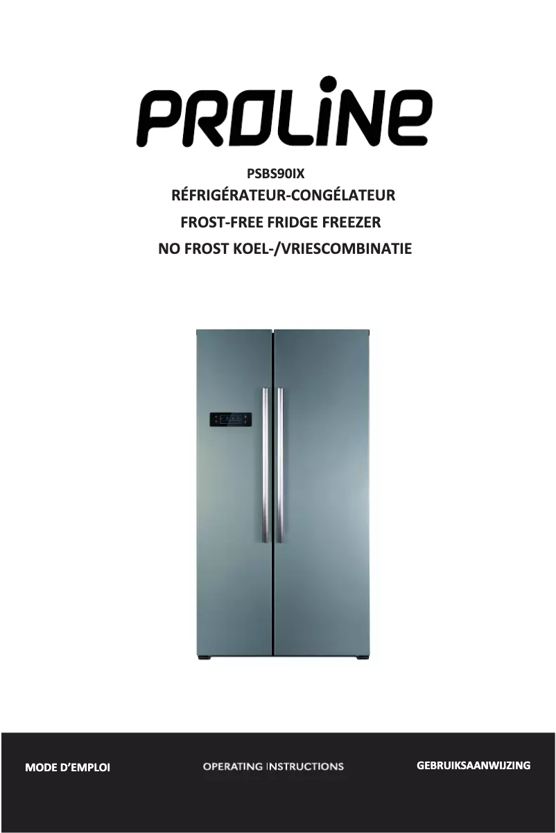 Page n°1 - Manuel utilisateur Proline PSBS90IX