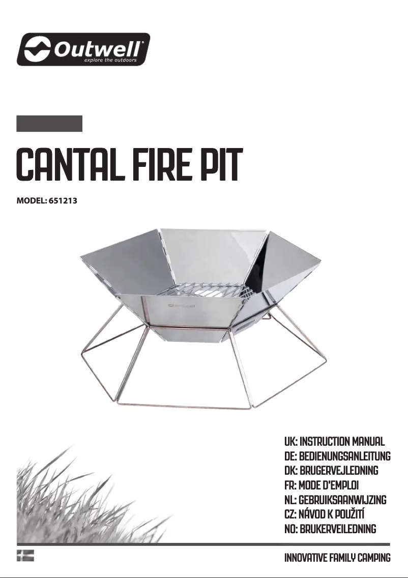 Page 1 de la notice Manuel utilisateur Outwell Cantal Fire Pit 651213