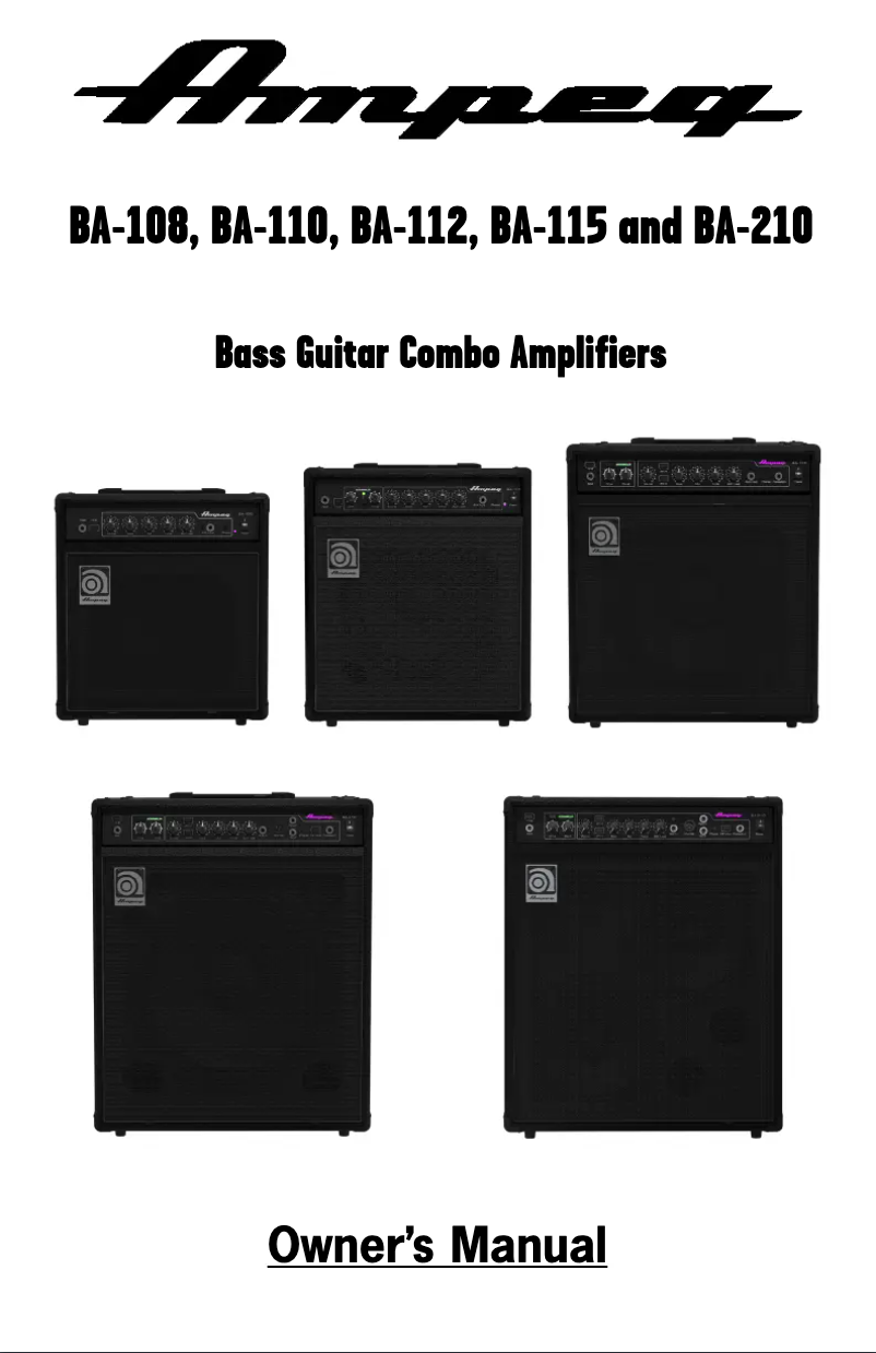 Página 1 del manual Manual de usuario Ampeg BA-210